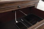 2-Drawer Nightstand With Pull Out Tray Burnished Oak - 200972 Supply