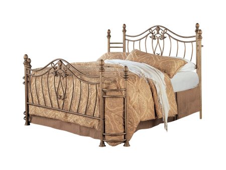 Sydney Queen Bed Antique Brushed Gold - 300171Q Online