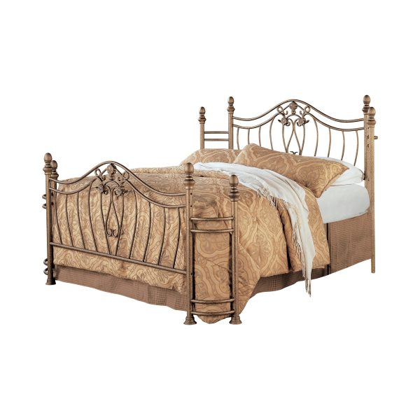 Sydney Queen Bed Antique Brushed Gold - 300171Q Online