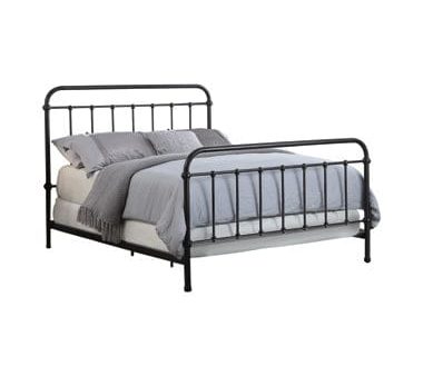 Livingston Eastern King Panel Metal Bed Dark Bronze - 300399KE on Sale