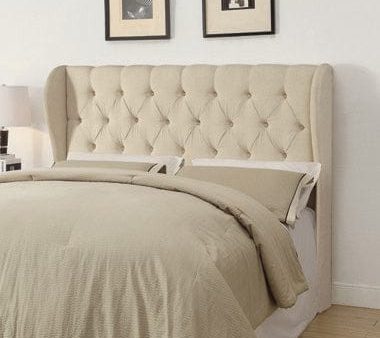 Murrieta Queen Full Tufted Upholstered Headboard Beige - 300444QF For Cheap