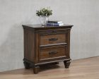 2-Drawer Nightstand With Pull Out Tray Burnished Oak - 200972 Supply