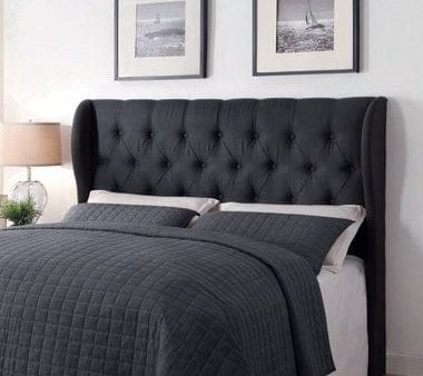 Murrieta King Tufted Upholstered Headboard Charcoal - 300445K on Sale