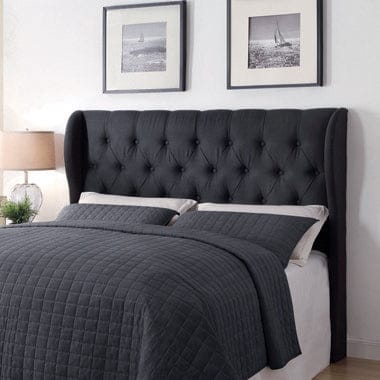 Murrieta King Tufted Upholstered Headboard Charcoal - 300445K on Sale