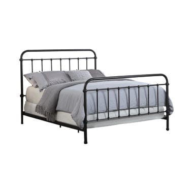 Livingston California King Panel Metal Bed Dark Bronze - 300399KW Discount