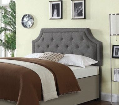 Rutherford Queen And Full Tufted Upholstered Headboard Grey - 301023QF Cheap