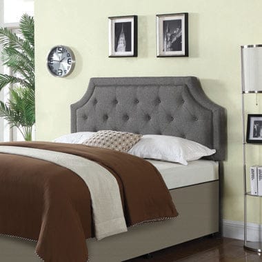 Rutherford Queen And Full Tufted Upholstered Headboard Grey - 301023QF Cheap