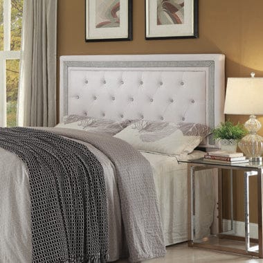 Andenne Queen Full Tufted Upholstered Headboard White - 300545QF For Sale